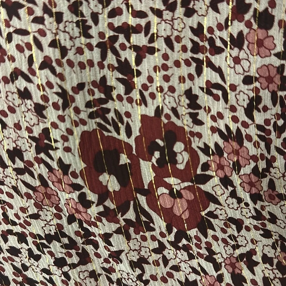 Shoshanna Womens Elnora Short Sleeve Midi Dress Boysenberry Floral Sz 12 Elegant - Picture 10 of 16